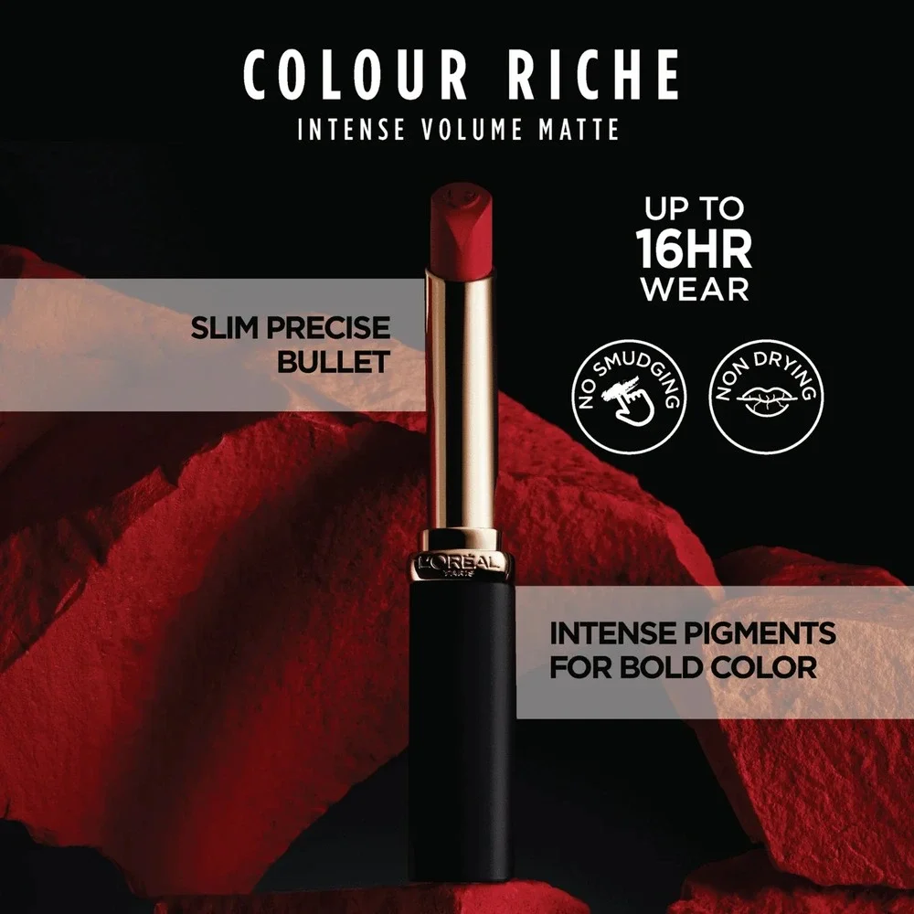L'Oreal Paris Colour Riche Intense Volume Matte Lipstick, Le Carmin Courage